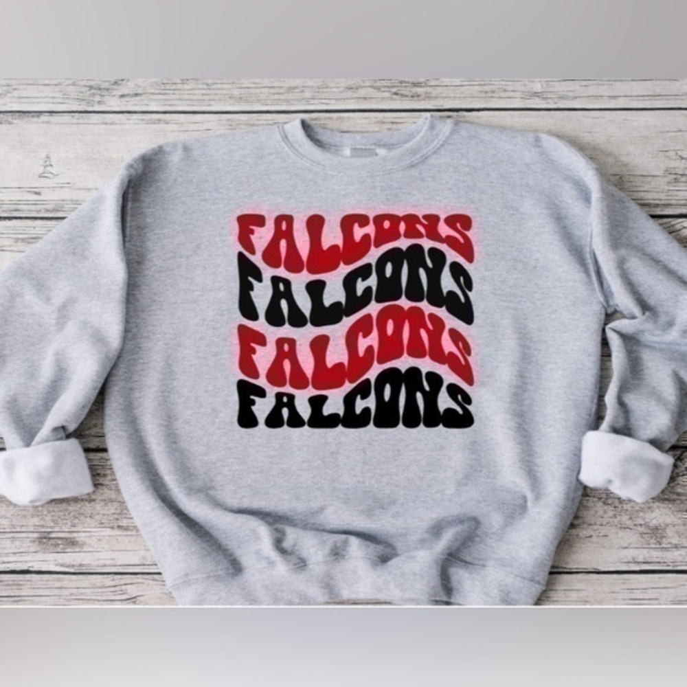 Falcons Wavy Crewneck - Gray